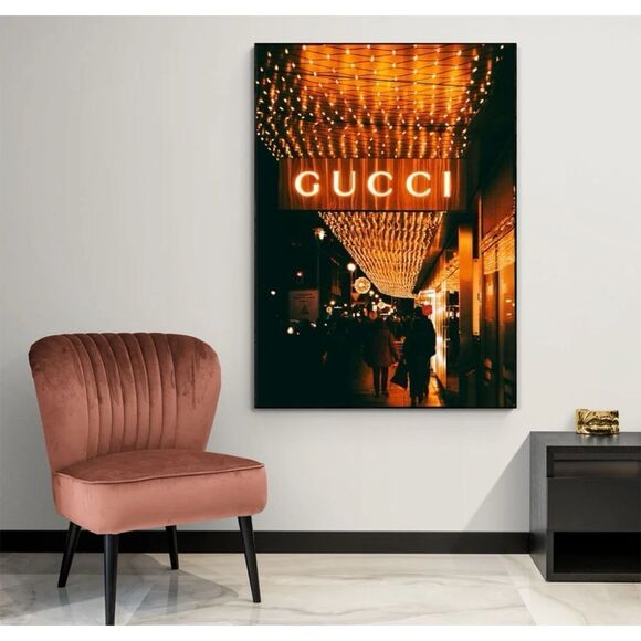 Gucci At Night Print /Wall Print / Large Photograph/ No Frame - Picture 1 of 4